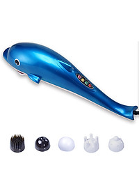 Máy mát xa cầm tay cá heo 6 đầu Nikio PL 608B điện tử