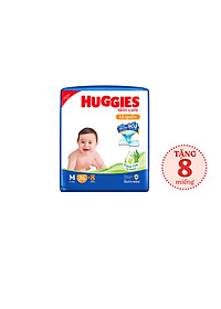 Tã/bỉm quần Huggies Skin Care Super Jumbo M76+8 miếng với tràm trà dịu da