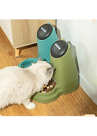 Bát Ăn Và Bình Nước Tự Động An Toàn Và Tiện Lợi Dành Cho Thú Cưng Dung Tích 3,5L