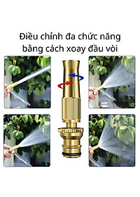 Vòi Tưới Cây, Vòi Xịt Rửa Xe Đa Năng Tăng Áp Lực Nước Cực Mạnh 10m, Lắp Vòi Nước Thông Thường (Đầu Vòi Đồng) - HÀNG CHÍNH HÃNG MINIIN