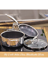 Bộ 2 nồi chảo iMat Blackcube 20cm