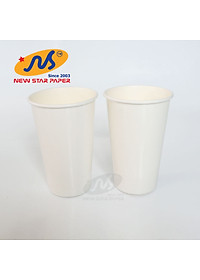 Ly giấy 16oz~472ml - Lốc 50 ly giấy trơn