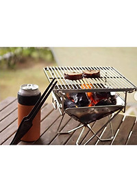 Đồ cắm trại bếp nướng campingmoon cắm trại du lịch dã ngoại bếp than xếp nướng thịt BBQ ngoài trời campout A017