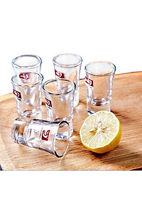 Bộ 6 Ly Uống Rượu Nhỏ 35ML Cao Cấp - Bộ 6 Chén Thủy Tinh Đế Dày Sáng Bóng - Cốc Uống Rượu Làm Từ Thủy Tinh Cao Cấp, Độ Tinh Khiết Cao, Siêu Trong