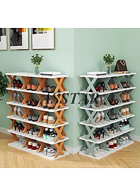 Kệ Để Giày Dép, Kệ Giày 5 Tầng Chữ X Có Thể Tháo Lắp Gấp Gọn 