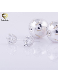 Bông tai bạc Ý 925 Huệ Ngân - Hoa đá RYE140799