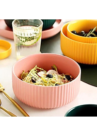 Tô Sứ Vân Sọc, Tô đựng mì salat , Tô canh sứ màu La Mã cao cấp không chì