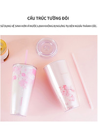 Ly Nhựa 2 Lớp LocknLock Double Wall Cold Cup Cherry Blossom 750ml HAP509