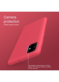 Ốp Lưng Sần chống sốc cho Samsung Galaxy A71 hiệu Nillkin Super Frosted Shield (Đính kèm giá đỡ hoặc miếng dán từ tính) - Hàng Chính Hãng