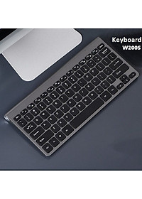 Bàn phím không dây mini W200S - đa kết nối bluetooth 5.0 + 3.0 + Usb wireless 2.4G hàng nhập khẩu