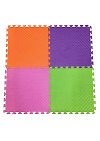 Bộ 4 tấm (4 màu trơn khác nhau) Thảm xốp lót sàn an toàn Thoại Tân Thành (60x60cm)
