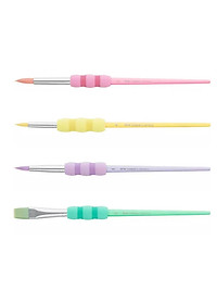 Bộ 4 Cọ Vẽ Grip Màu Pastel - Faber-Castell 481620