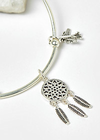 Lắc bạc charm hoa sen - Ngọc Quý Gemstones