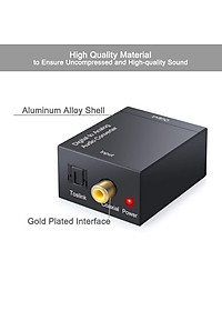 Bộ chuyển đổi Optical Audio to RCA Audio - Digital to Analog Audio R/L - Hàng Nhập Khẩu