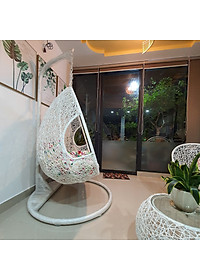 Xích đu đôi 2 người ngồi ( nệm in hoạ tiết)