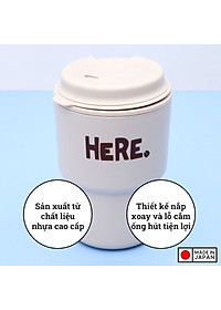 Cốc giữ nhiệt Here Inomata 320m có nắp xoay để đậy kín giữ nhiệt & đảm bảo an toàn vệ sinh - Hàng nội địa Nhật Bản |#Made in Japan|