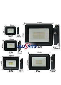 Đèn pha led 200w - Đèn led ngoài trời 200w - Đèn pha 200w - Chống nước IP 66 - Ánh sáng trắng - PL6