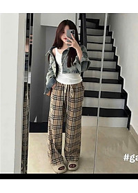 Quần ống rộng nữ, chất liệu vải mềm mịn, mát mẻ, Quần dài nữ form rộng thoải mái form 40-62 kg