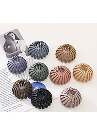 Kẹp búi tóc Hàn Quốc màu trơn nhám - cặp tóc tổ chim màu trơn nhám ( giao màu ngẫu nhiên như hình )