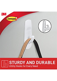 Bộ 2 móc treo tường cường lực siêu dính chống thấm nước 1300 gram Command 3M 3M-17001B