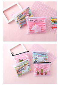 Set 20 Bút Bi Cây Viết Dễ Thương - Có Nhiều Hoạ Tiết Khác Nhau - Tặng kèm Túi Zip Đựng - Hàng Loại 1- Chính Hãng MINIIN