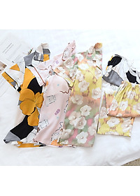 Bộ Đồ Pijama Nữ Mặc Nhà, Quần Áo Ngủ Nữ Ngắn Tay Azuno BN196 Chất Liệu Cotton Lụa Cho Mùa Hè 