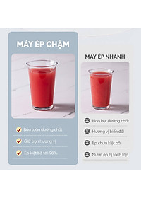 Máy ép chậm Elmich JEE-8758, công suất 240W, bảo toàn dưỡng chất, giữ trọn hương vị, ép kiệt bã tới 98% - Hàng Chính Hãng