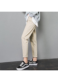 Quần kaki nam nữ trơn cơ bản