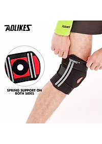 Bộ 2 đai bảo vệ đầu gối có lò xo hỗ trợ xương bánh chè Four spring Sport knee protector Aolikes YE-7618