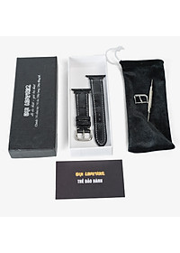 Dây đồng hồ dành cho AW da cá sấu đốt tre D108 - Da thật khâu tay thủ công cao cấp