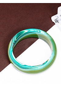 Vòng tay đá mã não xanh bản dày mệnh mộc hỏa - Ngọc Qúy Gemstones