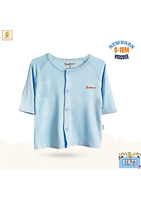 Áo sơ sinh Babiboo tay dài cài giữa vải visco siêu mềm mại