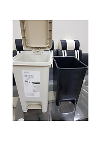 Thùng rác đạp chữ nhật Hiro 10L (Kèm ruột) - Chính hãng INOCHI