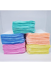 Gói 50 Khăn sữa vải gạc Thanh Thanh Dày 4 lớp 25x30cm 100% cotton (Đồ dùng vệ sinh cho bé)