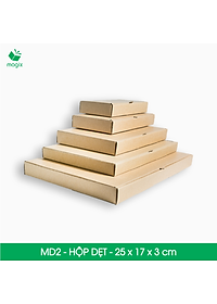 MD2 - 25x17x3 cm - 100 Thùng hộp carton trơn đóng hàng