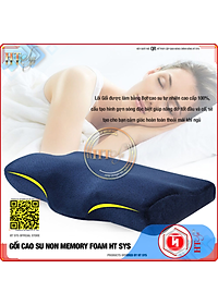 Gối ngủ cao su non HT SYS - Ruột gối Memory Foam công nghệ Nhật Bản - Gối giúp ngủ nhanh , chống mỏi vai gáy - Mang đến giấc ngủ ngon cho mọi nhà