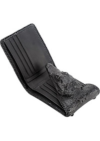 Ví Nam Da Cá Sấu Nguyên Con Vip Huy Hoàng HT2270 (12.5 x 10 cm) - Đen