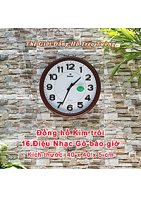 Đồng hồ NHẠC CHUÔNG BÁO GIỜ WESTMINSTER – Báo Nhạc 15 phút – Nghỉ Đêm – Máy Kim Trôi EASTAR Nhật – Mặt Tròn Số Nổi 3D - Tặng Pin Maxell - Bảo Hành 1 Năm