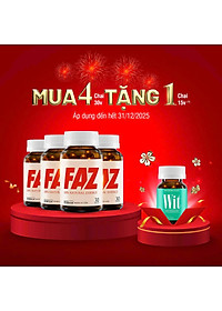 [Tặng Hộp 15v] Combo 4 Hộp 30v - Viên Uống FAZ Ecogreen Hỗ Trợ Giảm Mỡ Máu, Điều Hòa Tim Mạch