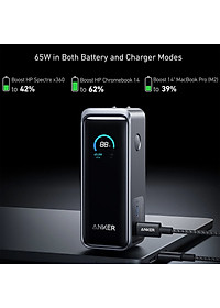 Sạc dự phòng kiêm cốc sạc Anker Prime Fusion Power Bank 2Type-C 65W 9600mAh A1339 - Hàng chính hãng