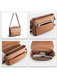 Túi Trita ( Thời trang nam nắp gập phối quai trên - Túi đeo chéo da RTN8 )