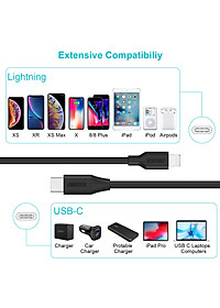 Dây cáp sạc nhanh 30W chuẩn PD 3.0 Type-C ra cho iPhone / cho iPad dài 180cm hiệu CHOETECH IP0040 (trang bị chip sạc thông minh, tốc độ truyền tải dữ liệu tốc độ cao 480Mbps) - Hàng nhập khẩu