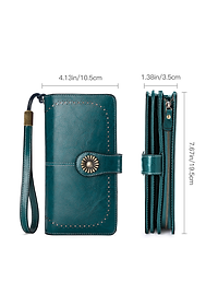 Ví Da Bò Cầm Tay Dáng Dài Thời Trang cao cấp Cho Nữ phong cách mới