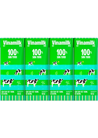 THÙNG 48 HỘP SỮA TƯƠI TIỆT TRÙNG VINAMILK 100% CÓ ĐƯỜNG 180ML