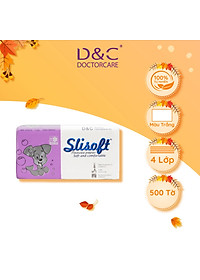 Giấy ăn Slisoft Trắng tự nhiên đa năng,khăn giấy rút thân thiện môi trường không chất tẩy trắng an toàn cho cả gia đình