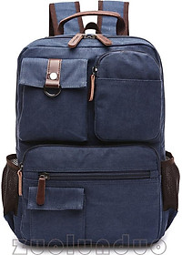 Balo nam thời trang vải canvas  phong cách mới- đi làm, đi học,đi chơi,đựng laptop (15,6")