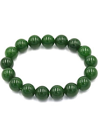 Vòng tay chuỗi hạt đá thạch anh xanh rêu 10 ly 18 hạt