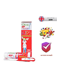 Kem đánh răng trẻ em Oral7 nuốt được, vị trái cây 50ml (cho bé từ 3-12 tuổi)