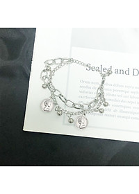 Vòng đeo tay nam nữ mix hạt titan không đen