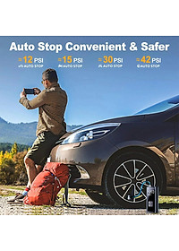 Máy Bơm Lốp Xe Điện 150PSI MH LED Thông Minh Pin Sạc Nhỏ Gọn Mạnh Mẽ Tự Động Ngắt Khi Đủ Hơi